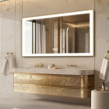 XXL Badespiegel Gold