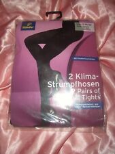 2 x TCHIBO Klima Strumpfhosen Gr. S 36-38 schwarz 60 den blickdicht OVP