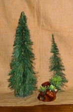 2 Tannen/1 Baumstumpf-Puppenstubenminiatur-1:12-groß ca. 26cm hoch-Zustand 2