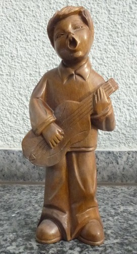 Holzfigur skulptur musiker - holzfigur,