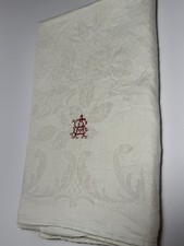 4 Jugendstil Leinen Damast