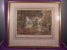 Alte handkolorierte Aquatinta Radierung G. M. Kraus 1793 Weimar