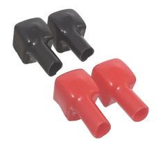 4x Batterie Schutzkappen Gummitüllen Polkappen Polabdeckung Motorrad Akku Deckel