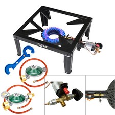 4 Bein Hockerkocher 10,5 kW Gasbrenner Gaskocher Zündsicherung Piezozündung