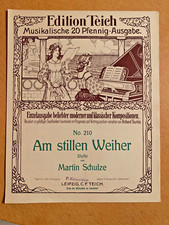 Martin Schulze -  Am stillen Weiher - Idylle  ~ alt, übergroß