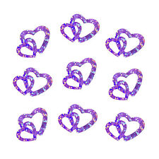 100 Stk Deko Herzen Lila Glitzereffekt Streuteile Tischdeko Streudeko Hochzeit