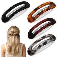 4 flache Haarspangen für