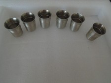 Zinnbecher Schnapsbecher 6 Stück,H- 4 cm PUR ZINN