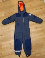 Skianzug Schneeanzug Winteranzug Hm 128 Reflektor Kapuze Abnehmbar Blau Overall