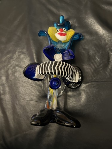 Bunter clown aus glas - clown,