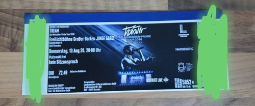 Konzertkarten tream 08 - tream, 13.08