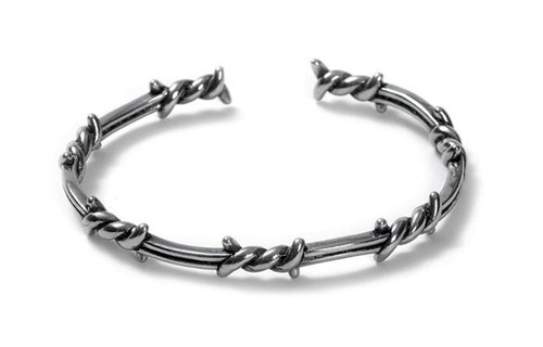 Edelstahl armreif stacheldraht - armreif,