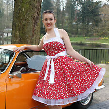50-er Jahre Kleid Vintage Pin-Up Petticoat Karnaval Rockabilly geblümt Gr.36-42