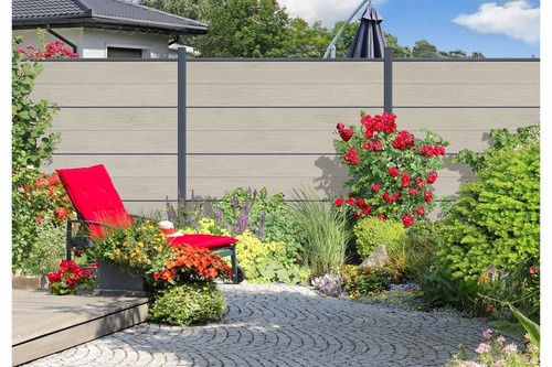 Wpc steckzaun sichtschutzzaun - wpc,