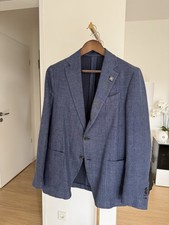 Lardini Sakko, Größe 50 Blau / Baumwolle-Leinen