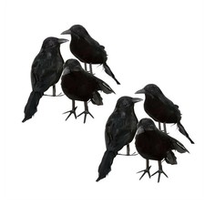 6x Halloween Deko Krähe