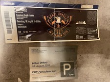 Böhse onkelz konzert karte - onkelz,
