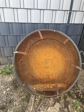 Große Feuerschale rund mit Funkenschutz / Feuerkorb Outdoor Garten Terrasse