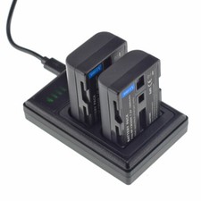 2x NP-FM500H Battery +Slim Led