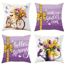 4er-Set Kissenbezüge Tulpen