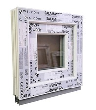 Kunststofffenster Fenster 40x40 cm BxH, (400 x 400 mm BxH) Salamander
