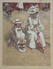 Humorvolle Lithographie nach