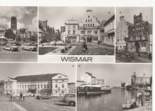(10903) AK DDR Ostsee Wismar Markt Krämerstraße Alter Schwede Rathaus Hafen