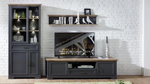 Wohnwand anbauwand set - wohnwand, 4