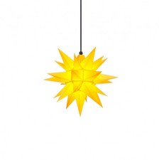 Herrnhuter Stern A4, ca. 40 cm in Gelb inkl. Kabel 5 m lang (schwarz)