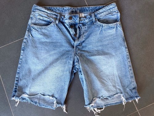Baggy low denim shorts - h&m,