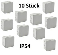 10 Stück Verteilerdose Aufputz 84x84x50mm Anschlussdose Abzweigkasten 