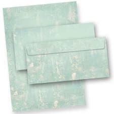 Motiv briefpapier set grün - motiv-briefpapier-set,
