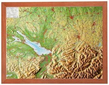 Reliefkarte Region Allgäu