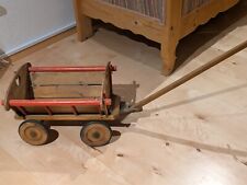 Kleiner Spielzeug Holz - Handwagen, Leiterwagen alt, antik (DDR?)