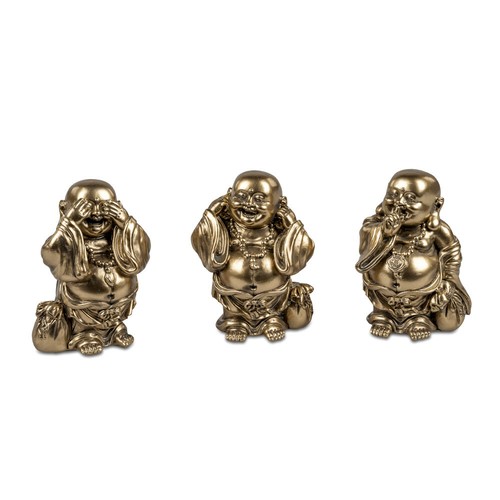 Buddha glück set antik - glück, antik-gold