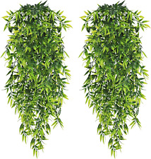 YMIFEEY 4 Stück Hängepflanze Künstlich Bambus Blätter 80Cm, Kunstpflanze Hängend