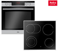 Amica Einbauherd Set XXL Backofen Glaskeramik Kochfeld Heißluft Teleskopauszug