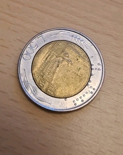 italienische 500-Lire-Münze.