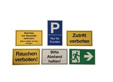 Hinweisschilder zur Auswahl -
