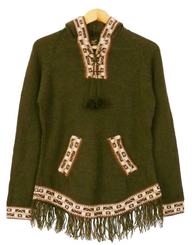 Fransen pullover grün - fransen,