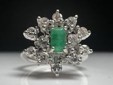 18K 750 Weißgold Smaragd