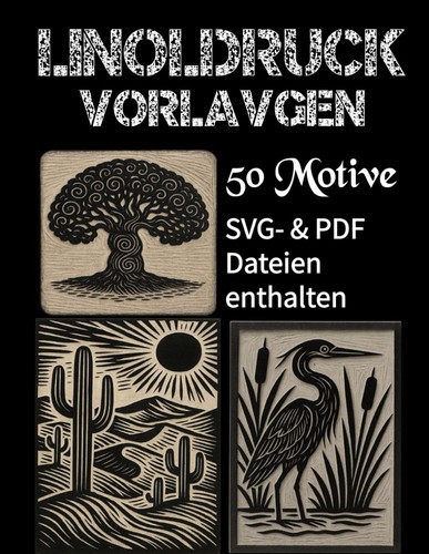 Linoldruck vorlagen natur - linoldruck, &