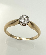 Funkelnder Solitär Diamant Ring * 585/14K * 0,26 ct. * Gr. 57