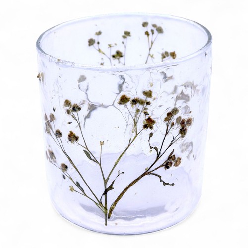 Teelichthalter glas blüten - teelichthalter,