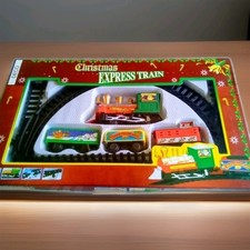 WEIHNACHTS ZUG, CHRISMAS EXPRESS TRAIN, Batterie BETRIEBEN, IM ORIGINALKARTON 