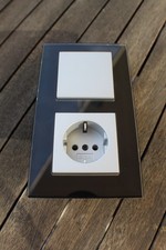 Gira Esprit Glas schwarz 2fach