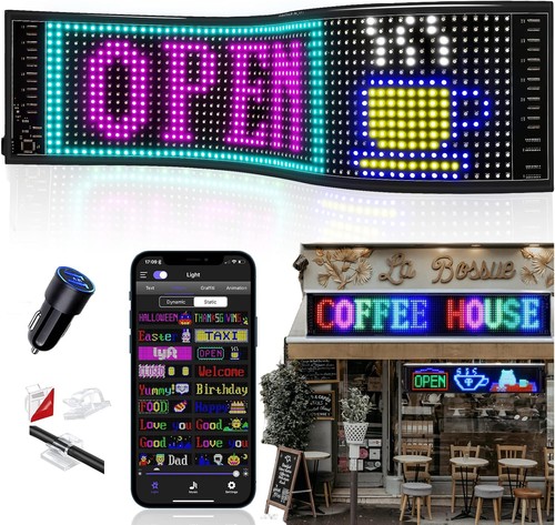 Led anzeigetafel 5x12cm - anzeigetafel, 47,5x12cm