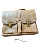 akten tasche leder herren vintage Braun Mit 2 Schlüssel Im Top Zustand 50/60er