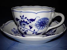 HUTSCHENREUTHER ZWIEBELMUSTER große Kaffeetasse Riesentasse 12 cm + Untere 18 cm