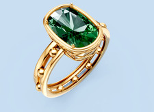 Sehr  Eleganter Grüner  Turmalin Ring von 2,8 Ct  aus  585 Gold Neu / Gr 56  !!